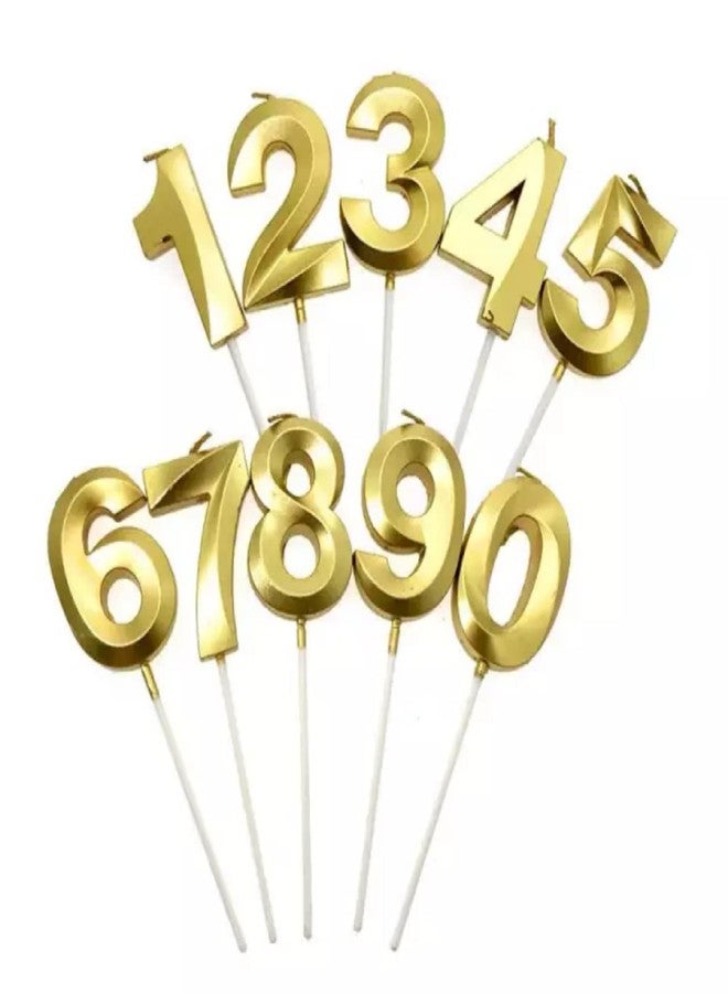 Luxaar Quality Gold Number Candles, Birthday Cake Candles, 5.3 inches Gold Number Cupcake Candle, Birthday Wedding Anniversary New Year Party Cake Decorations Topper(Number 0-9 for Choosing) (4) - Image 5